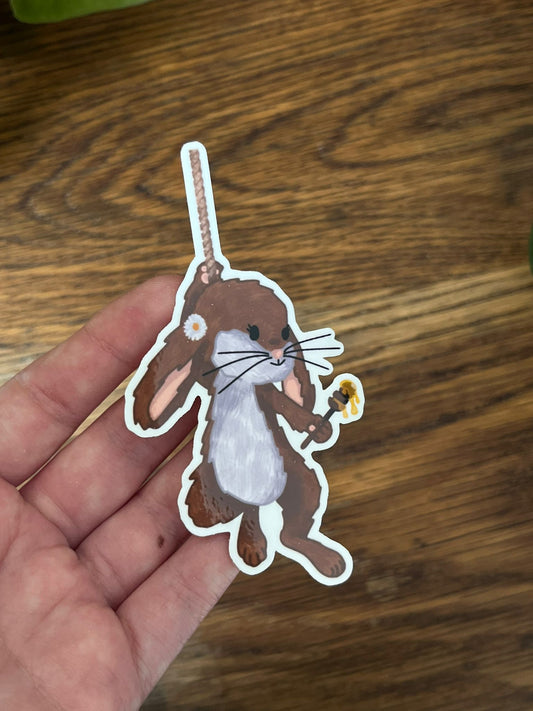 Climbing Honey Bunny - Diecut sticker
