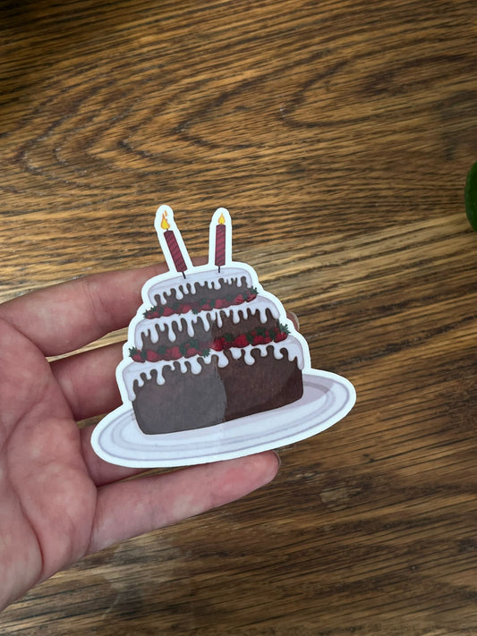 Strawberry cake - Diecut sticker