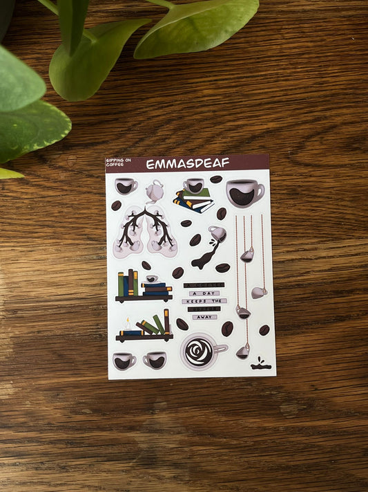 Sipping on Coffee - Stickersheet