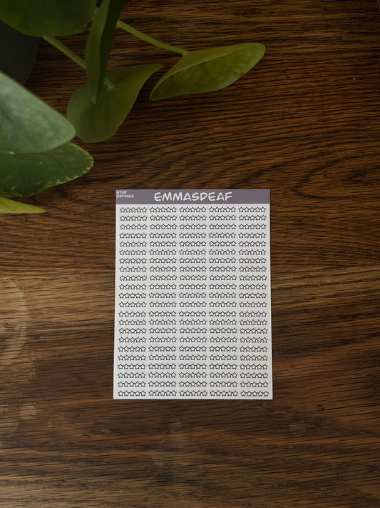 Star rating - Stickersheet