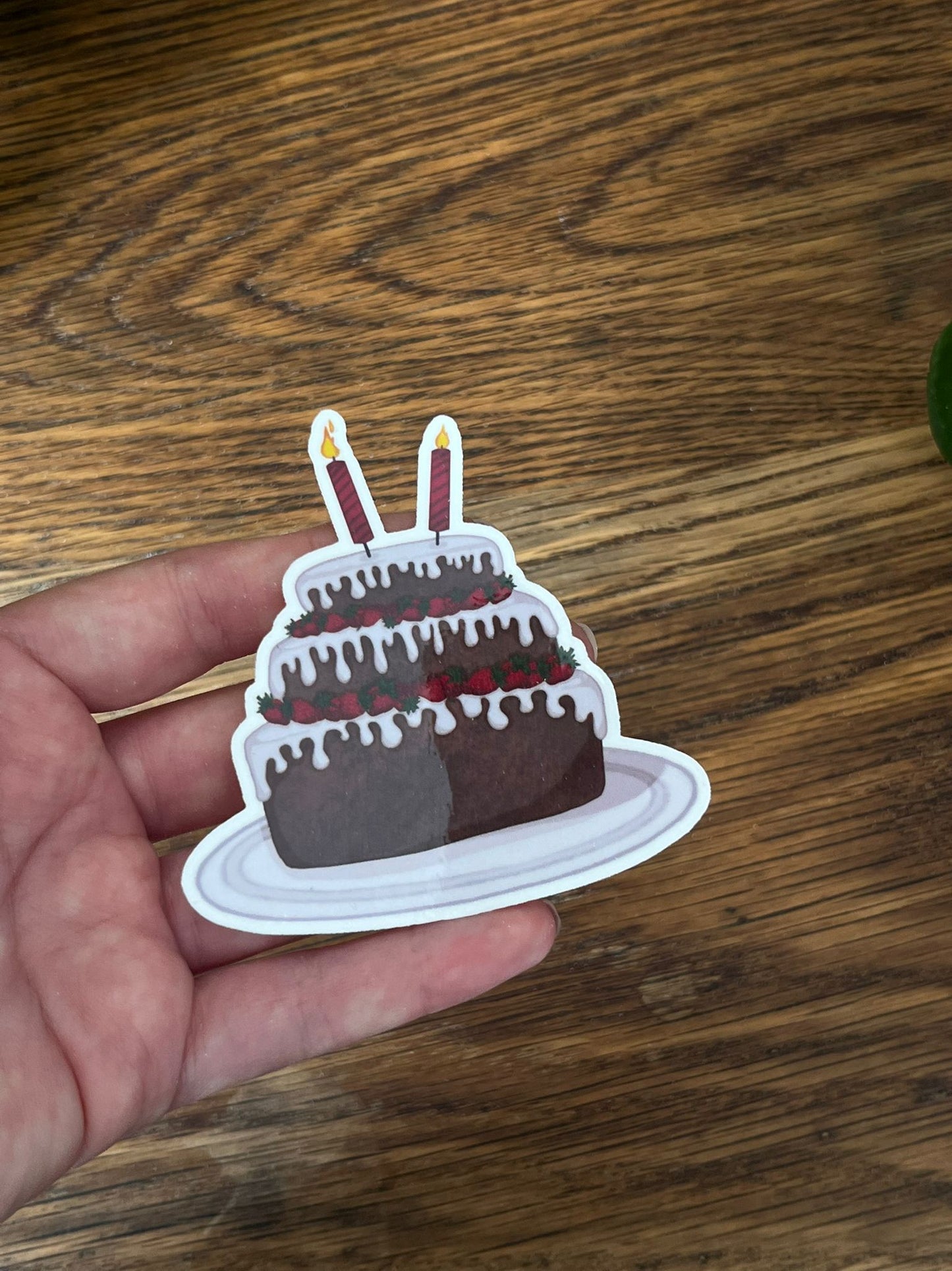 Strawberry cake - Diecut sticker